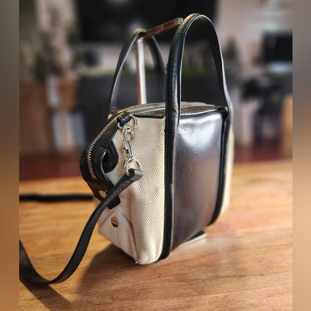 Alexander Wang Mini Emile Canvas And Leather Satchel Bag